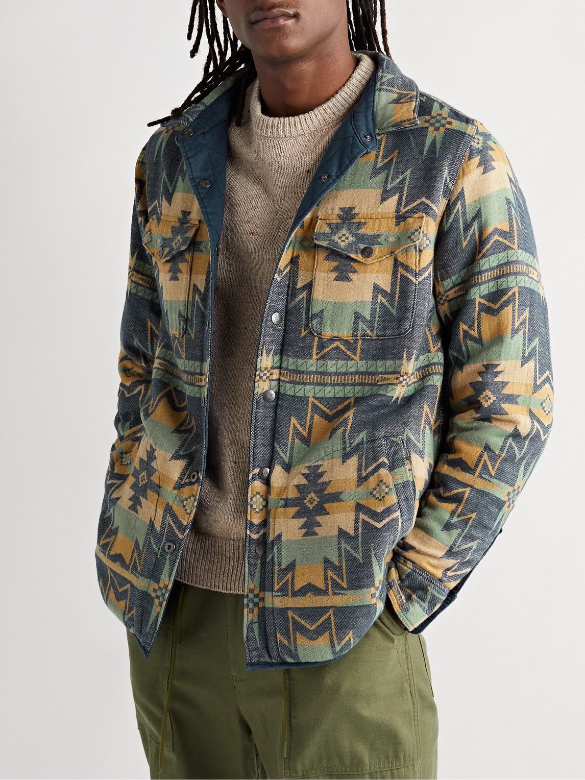 Faherty Reversible Jacket Faherty - Bondi Reversible Organic Cotton Jacket - Blue Faherty