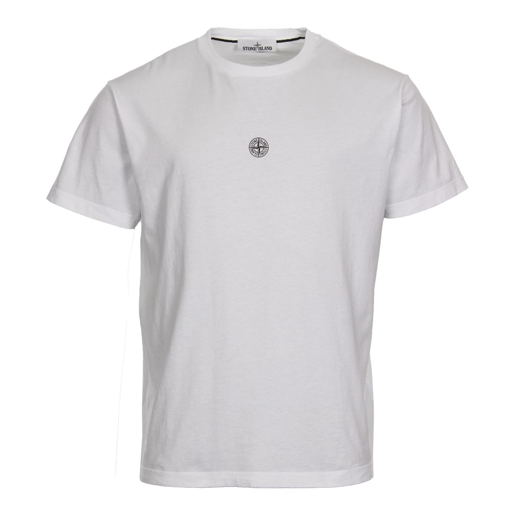 T Shirt Logo - White Stone Island