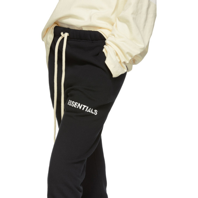 Essentials Black Fleece Lounge Pants Essentials