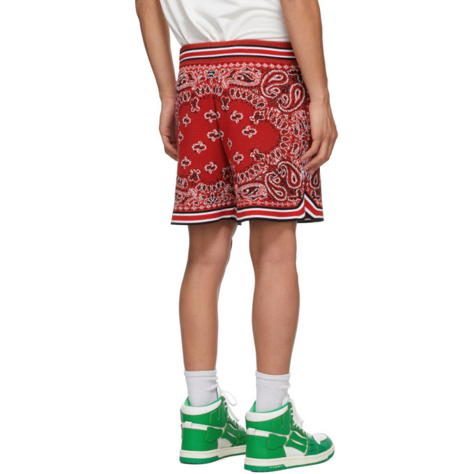 red bandana basketball shorts