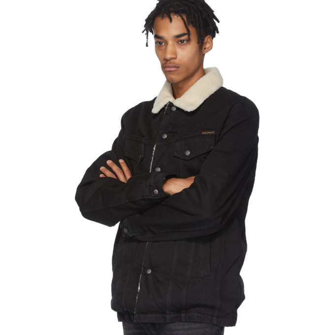 Nudie Jeans Black Denim Lenny Jacket 