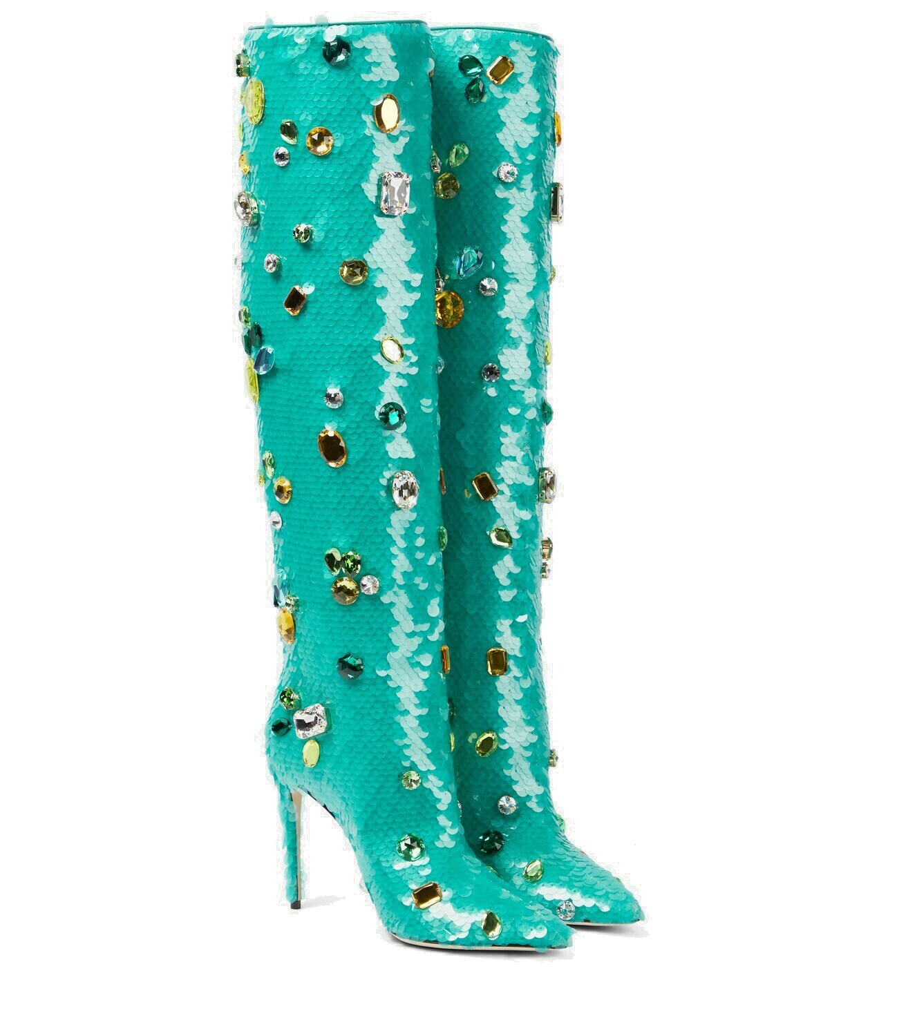 Dolce&Gabbana - Cardinale 105 sequined over-the-knee boots Dolce & Gabbana