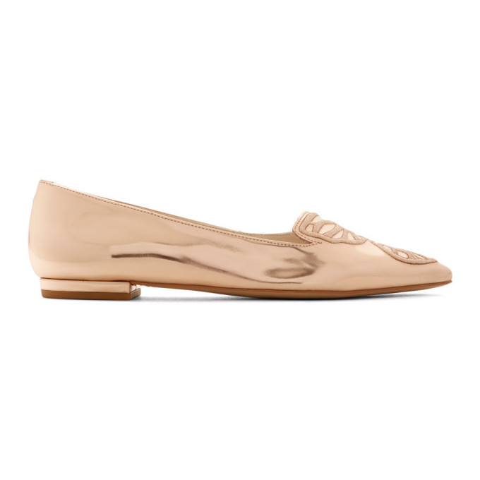 rose gold ballerina flats