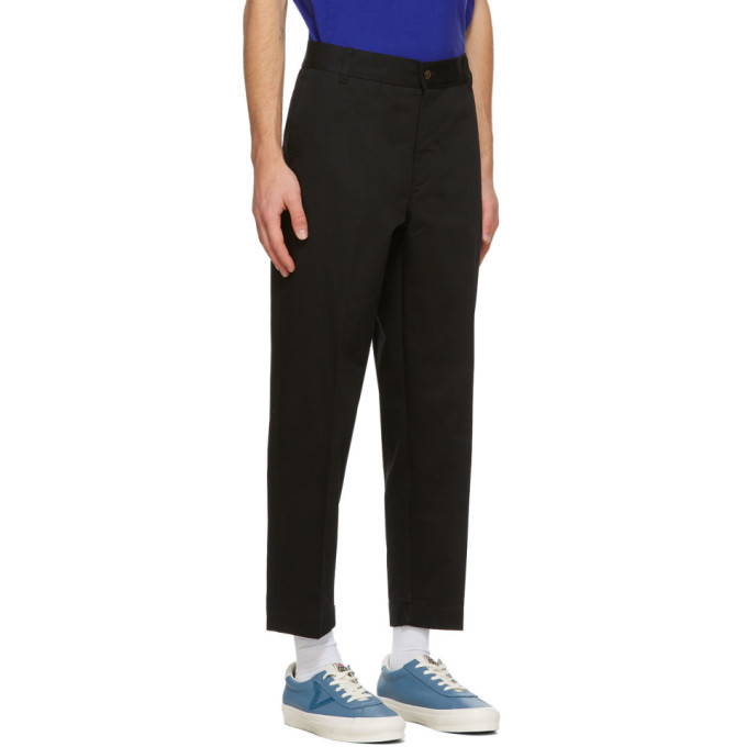 Maison Kitsune Black Carrot Trousers 