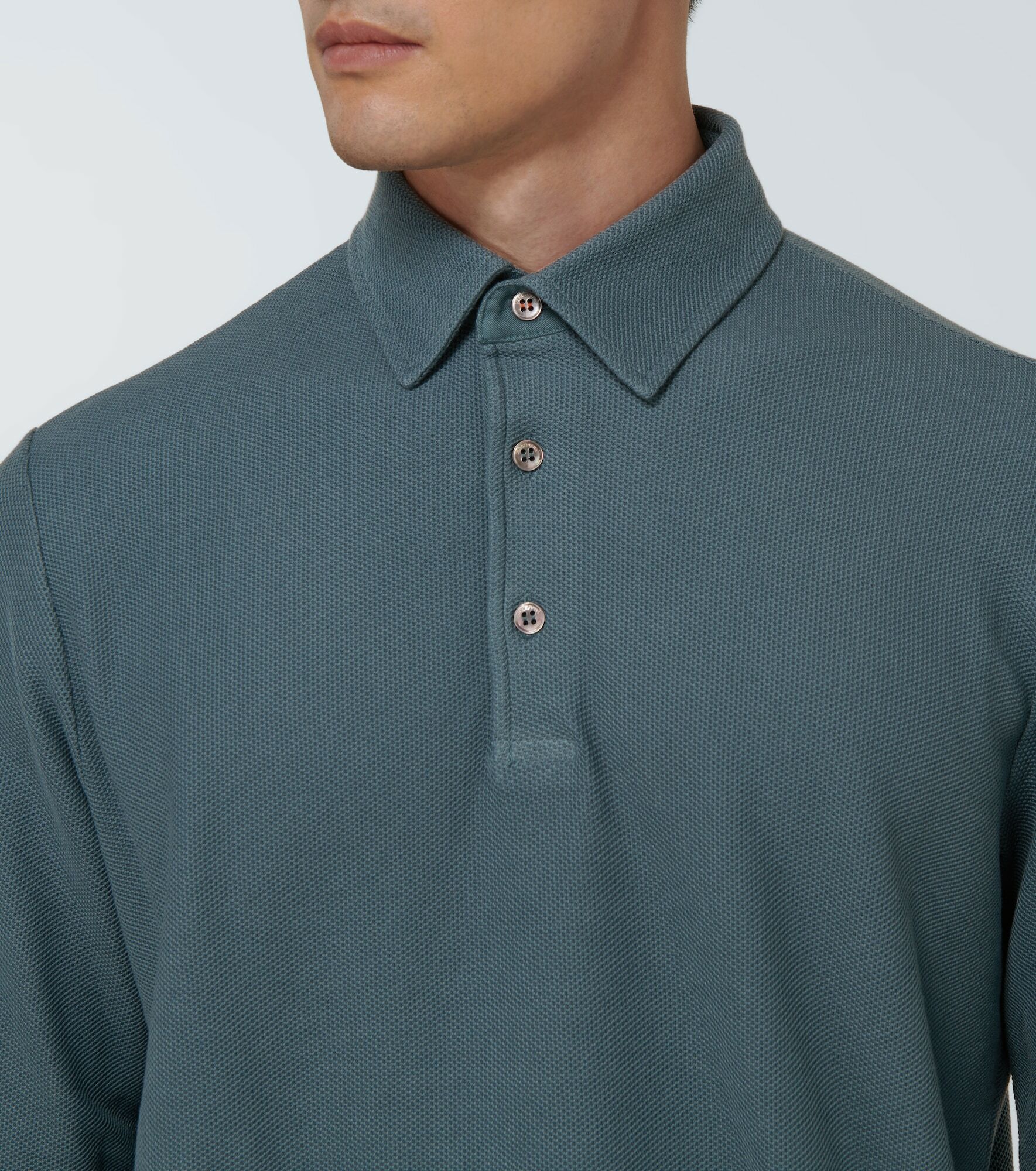 Loro Piana - Long-sleeved polo shirt Loro Piana