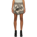 Isabel Marant Etoile Black and Off-White Jiloa Miniskirt