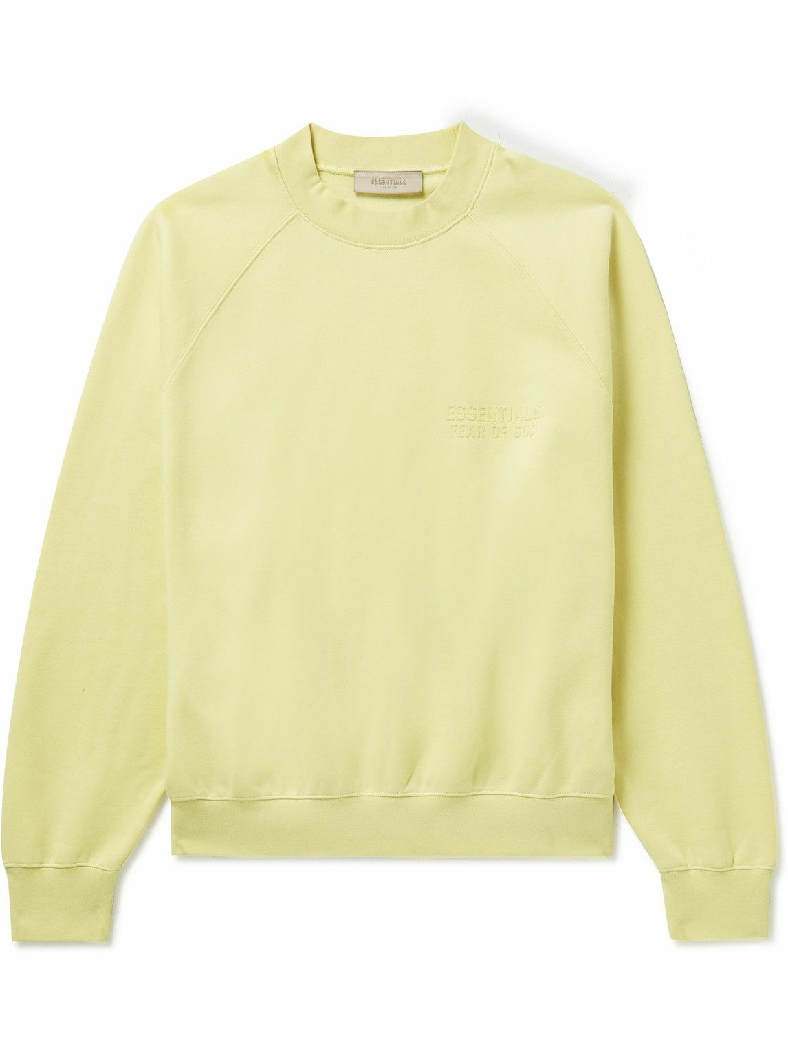 FEAR OF GOD ESSENTIALS - Logo-Flocked Cotton-Blend Jersey Sweatshirt ...