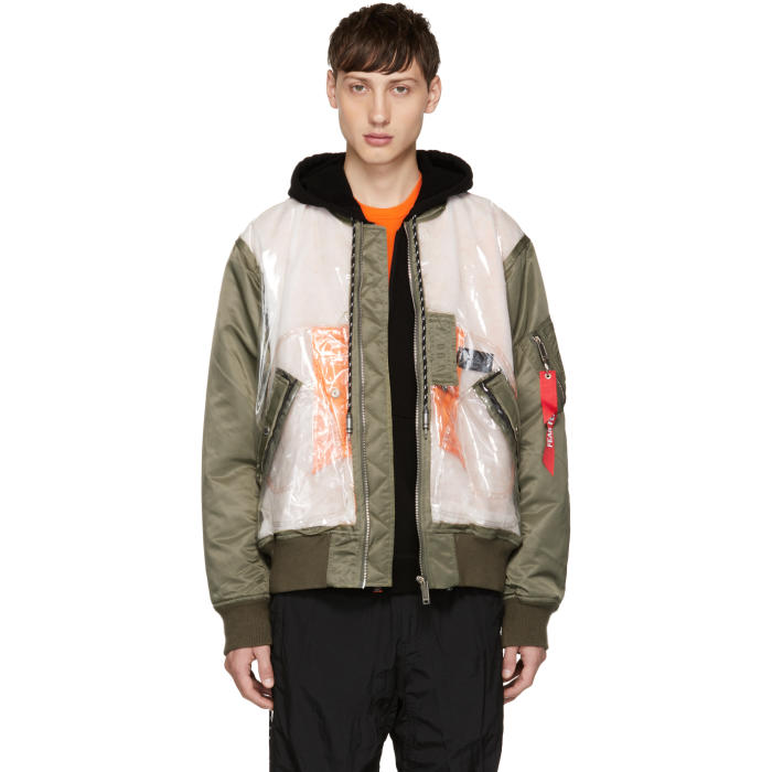 Christian Dada Green Detached Flight Jacket Christian Dada