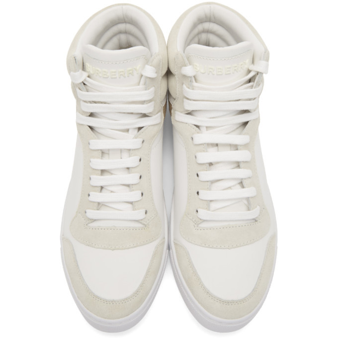 Burberry White House Check Reeth High-Top Sneakers Burberry