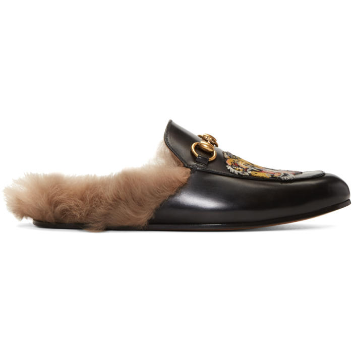 Gucci Black Princetown Slip-On Loafers Gucci