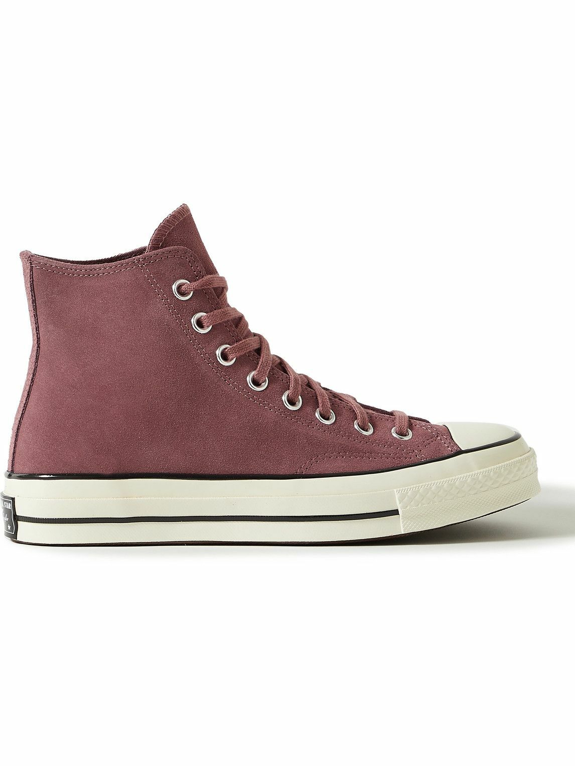 Photo: Converse - Chuck 70 Suede High-Top Sneakers - Red