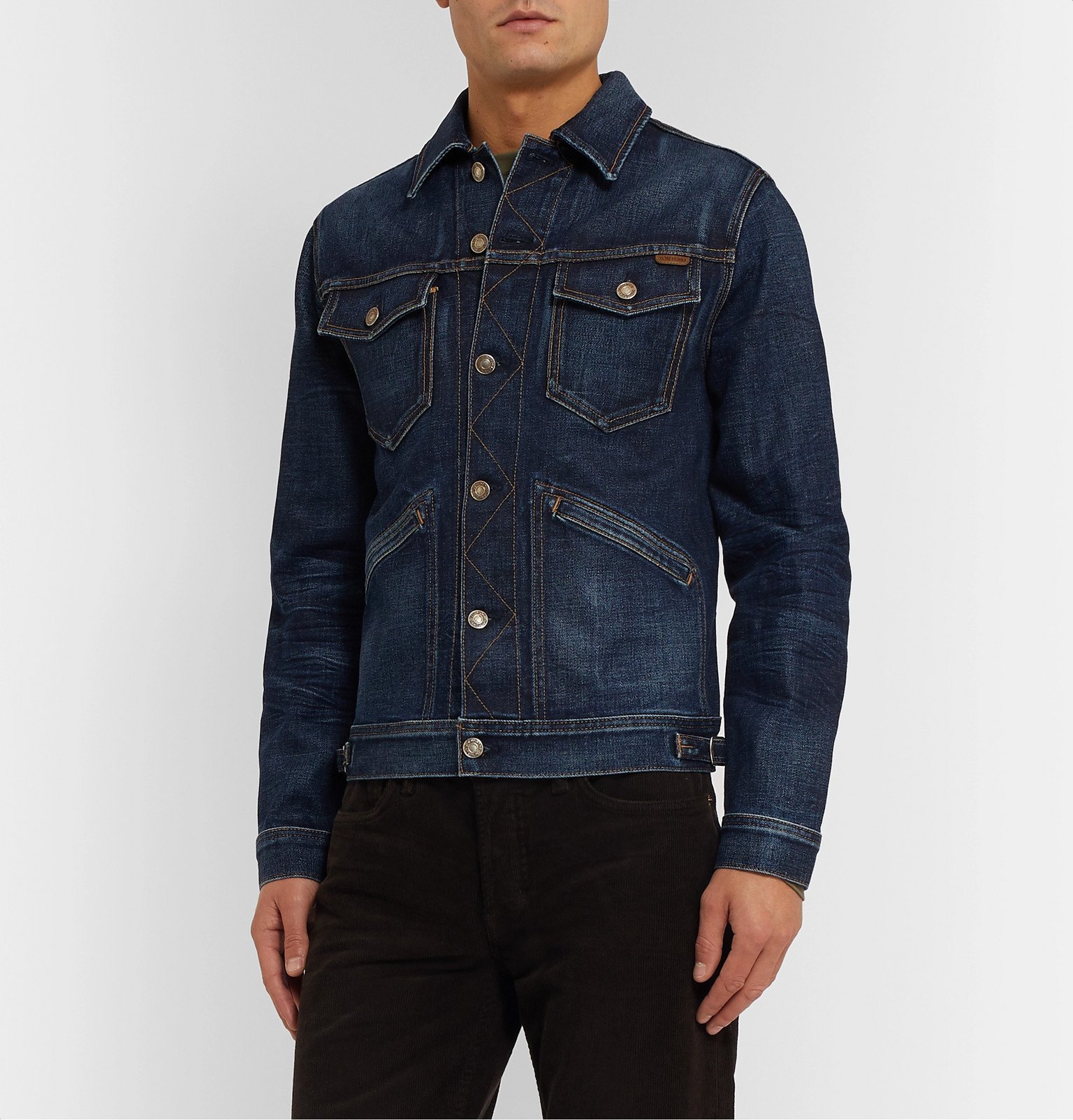 TOM FORD - Washed-Denim Trucker Jacket - Blue TOM FORD