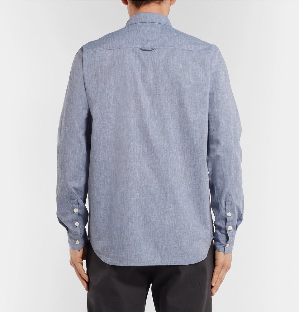 Folk - Button-Down Collar Cotton-Chambray Shirt - Men - Blue Folk