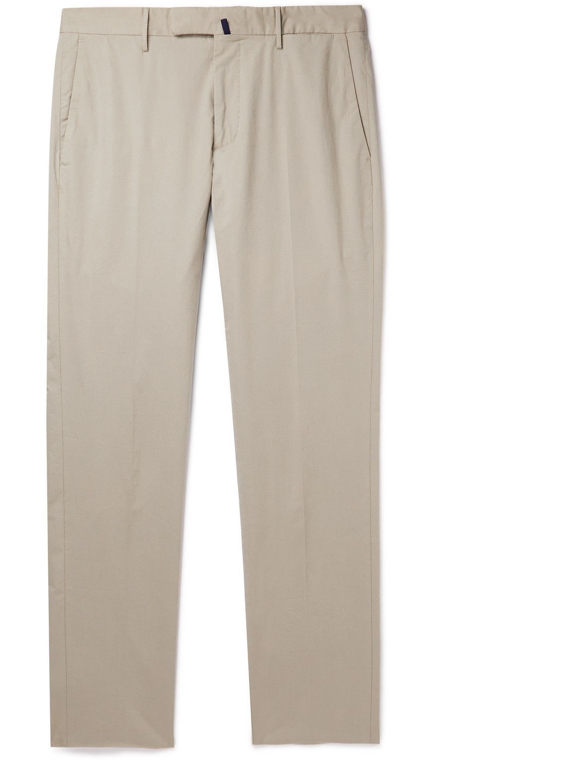 Incotex - Slim-Fit Stretch-Cotton Poplin Trousers - Neutrals Incotex