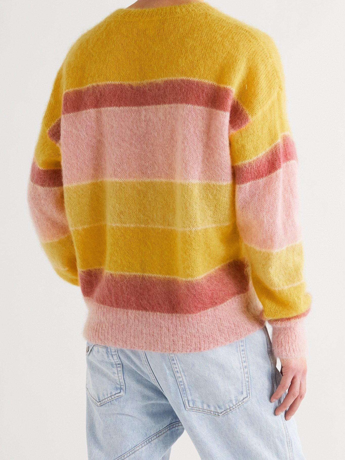 ISABEL MARANT - Drussellh Striped Mohair-Blend Sweater - Yellow Isabel ...