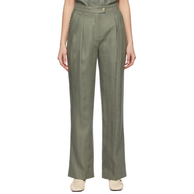 Loulou Studio Green Linen Bidong 