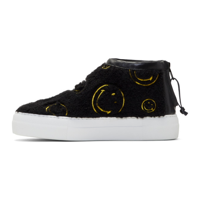 fuzzy high top sneakers