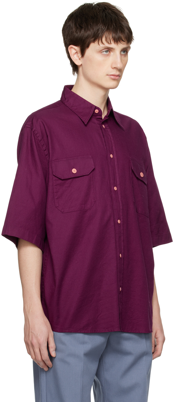 Acne Studios Purple ButtonUp Shirt Acne Studios