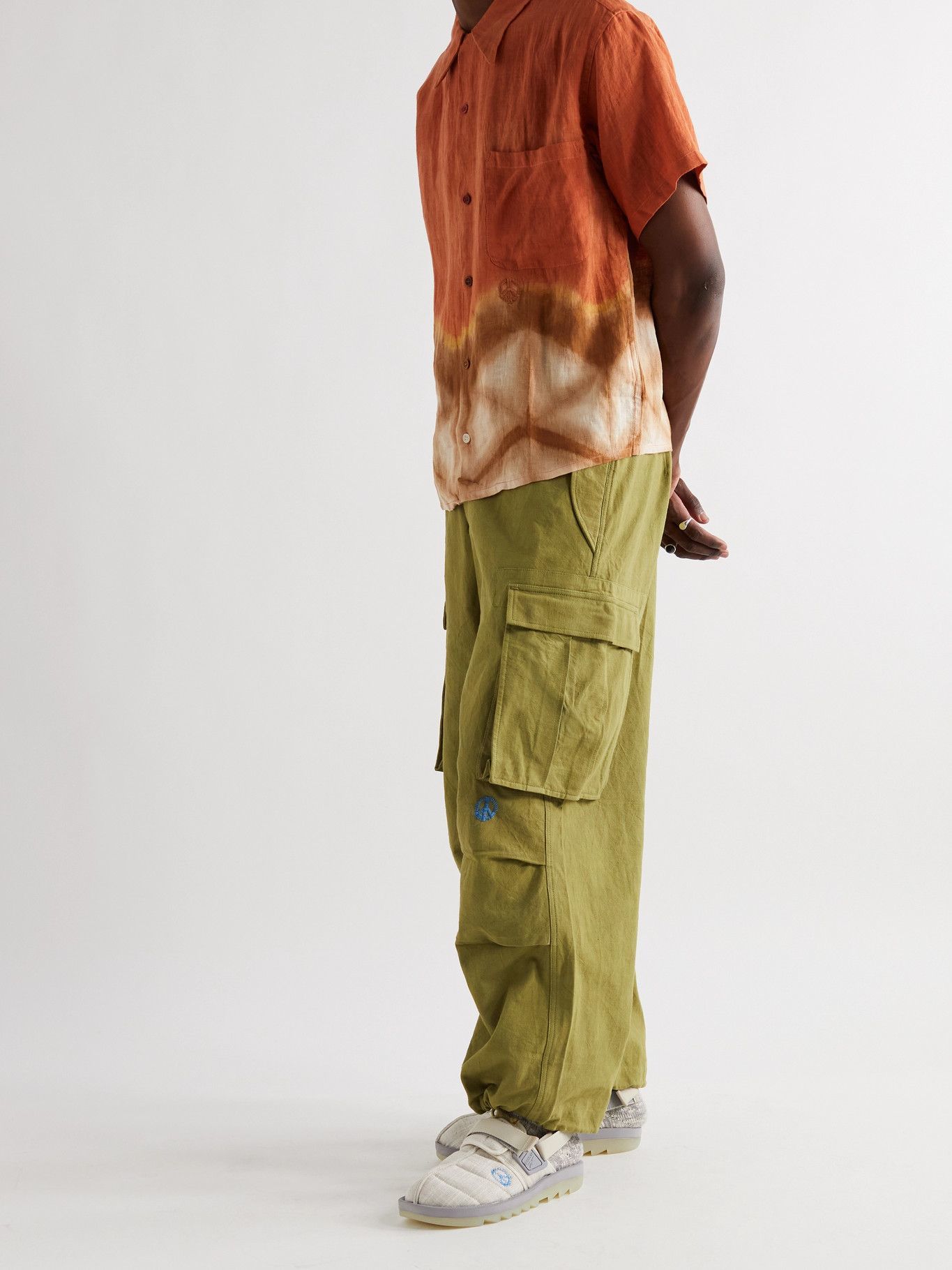 STORY MFG. - Peace Wide-Leg Organic Cotton Drawstring Cargo