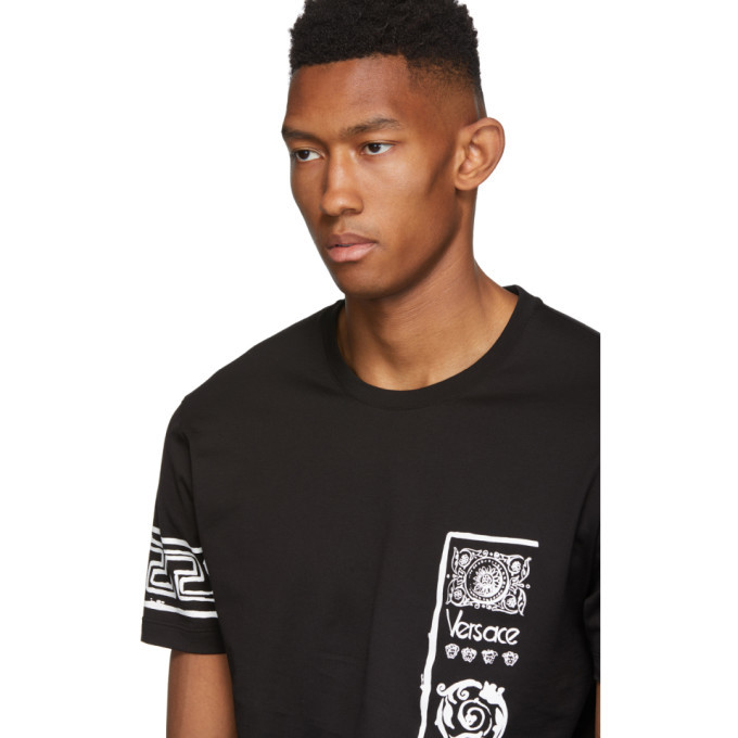 Versace Black Bandana Logo T-Shirt Versace