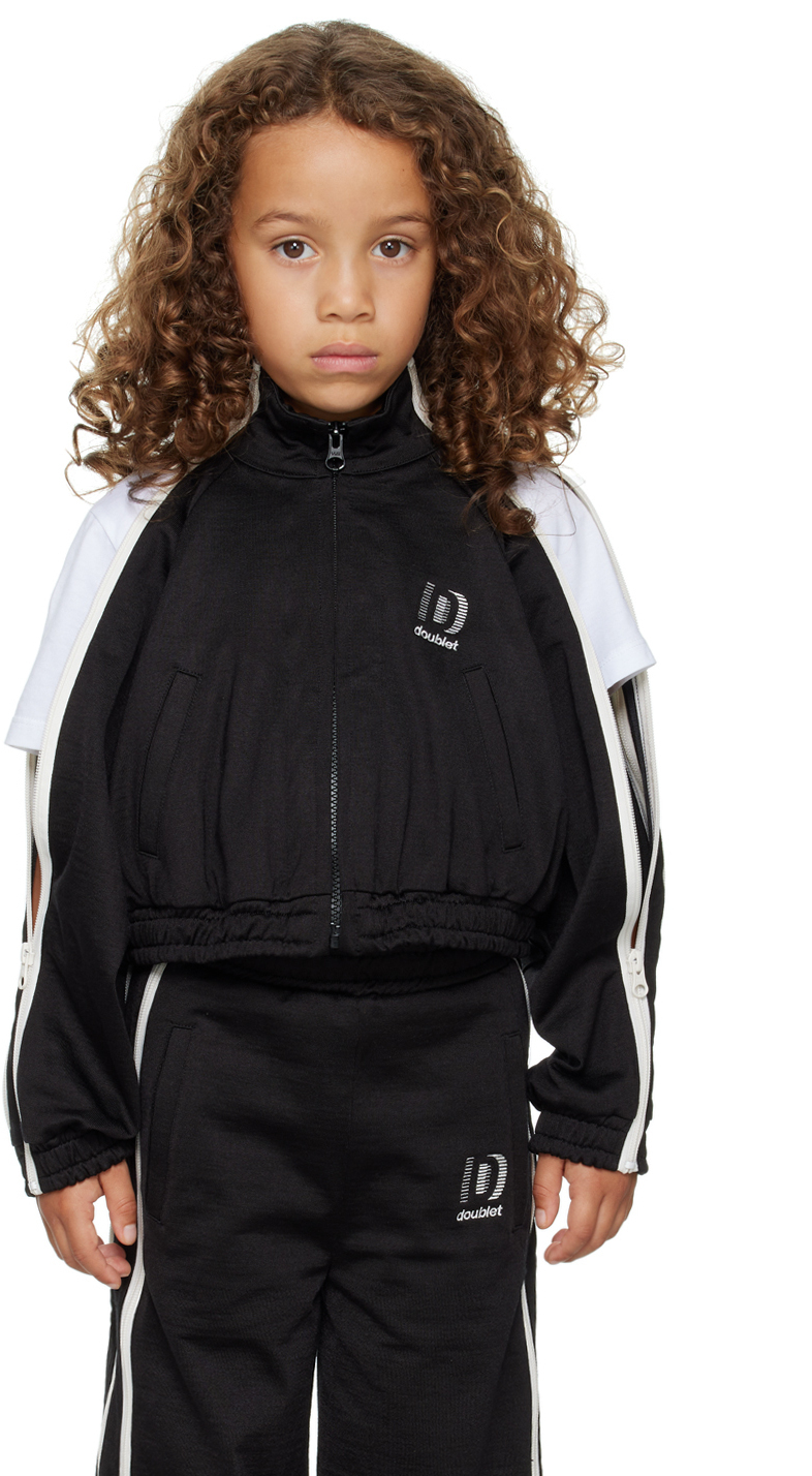 Doublet Kids Black Zip Up Track Jacket Doublet