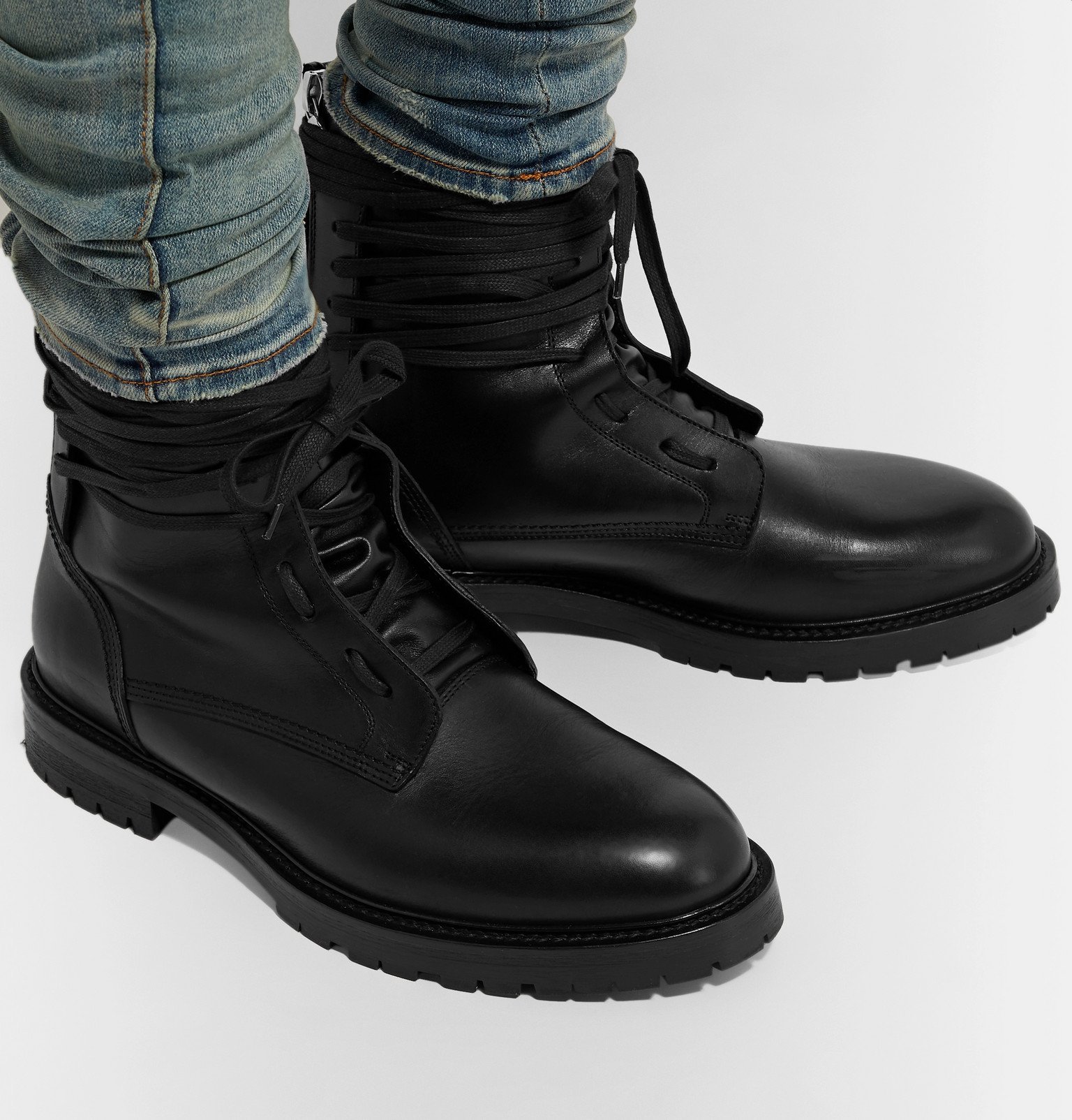 amiri leather boots