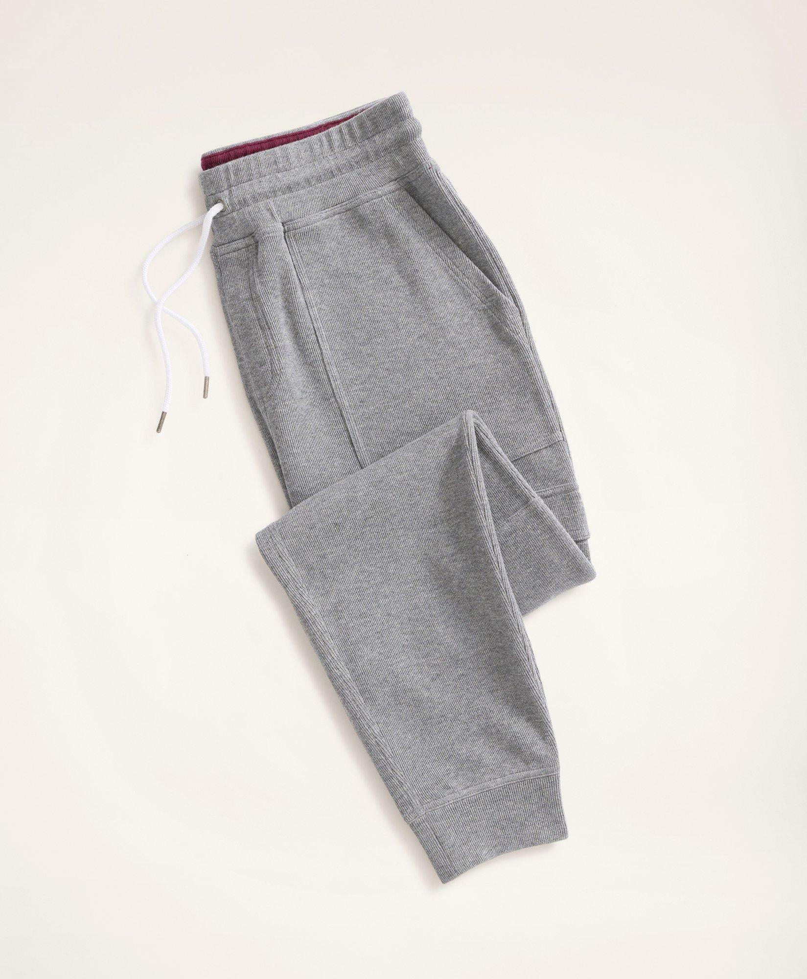 Photo: Brooks Brothers Men's Ribbed French Terry Cargo Joggers | Heather Grey