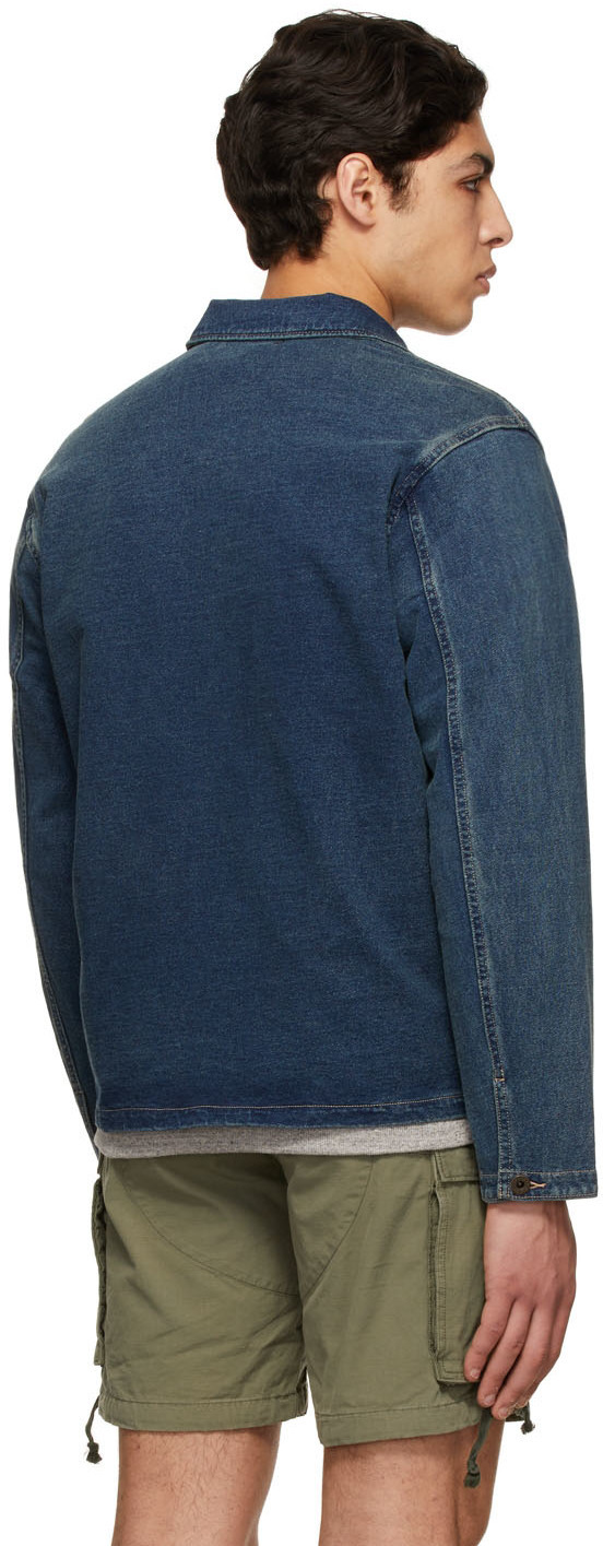 rrl indigo jersey bomber jacket