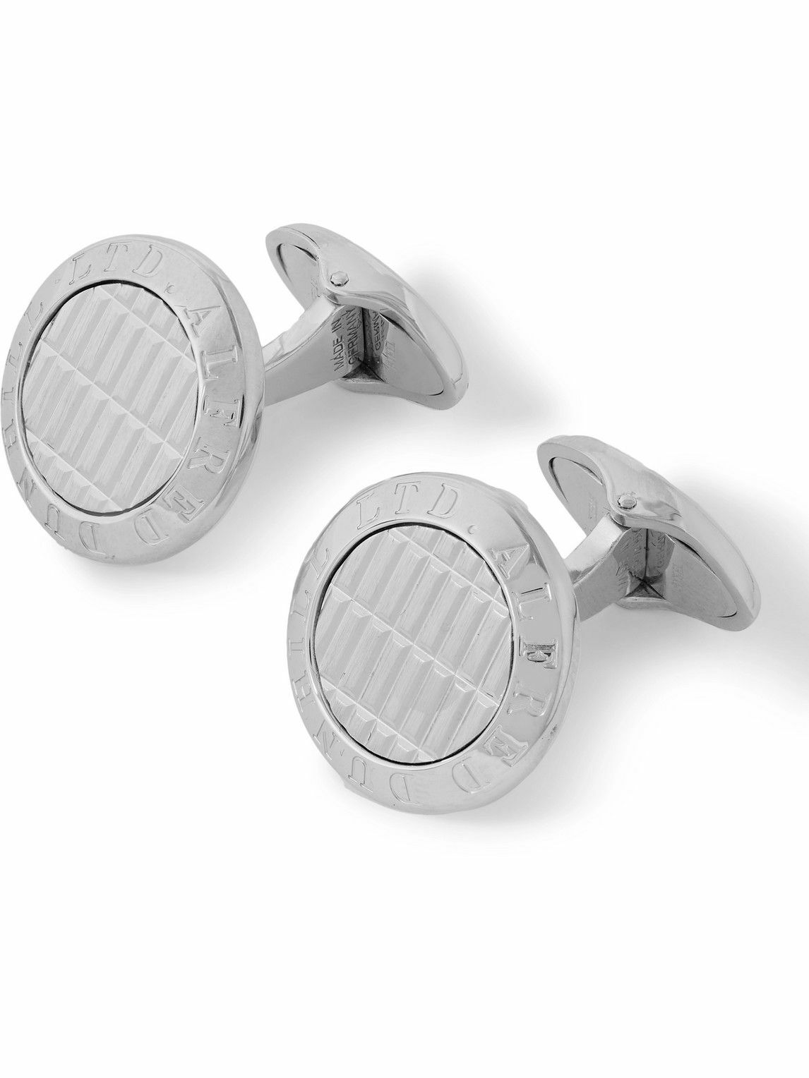 Dunhill - Logo-Engraved Silver-Tone Cufflinks Dunhill