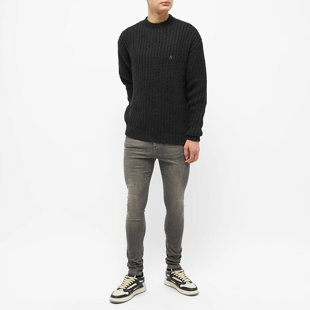 Represent Men's Heavy Rib Knitted Sweater in Black Represent