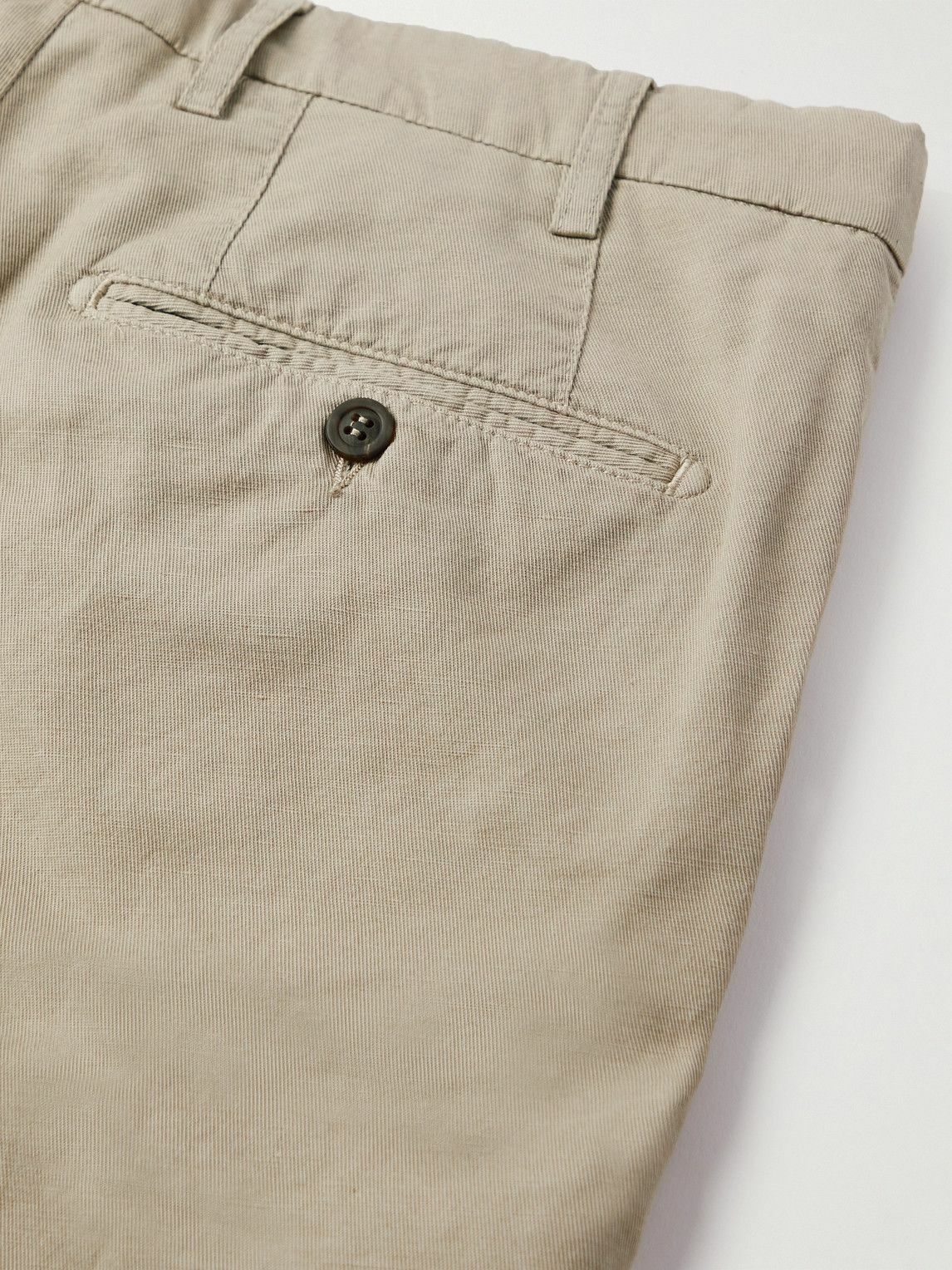 Canali - Straight-Leg Stretch-Cotton and Linen-Blend Twill Chinos ...