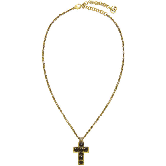 Gold Small Cross Necklace Gucci