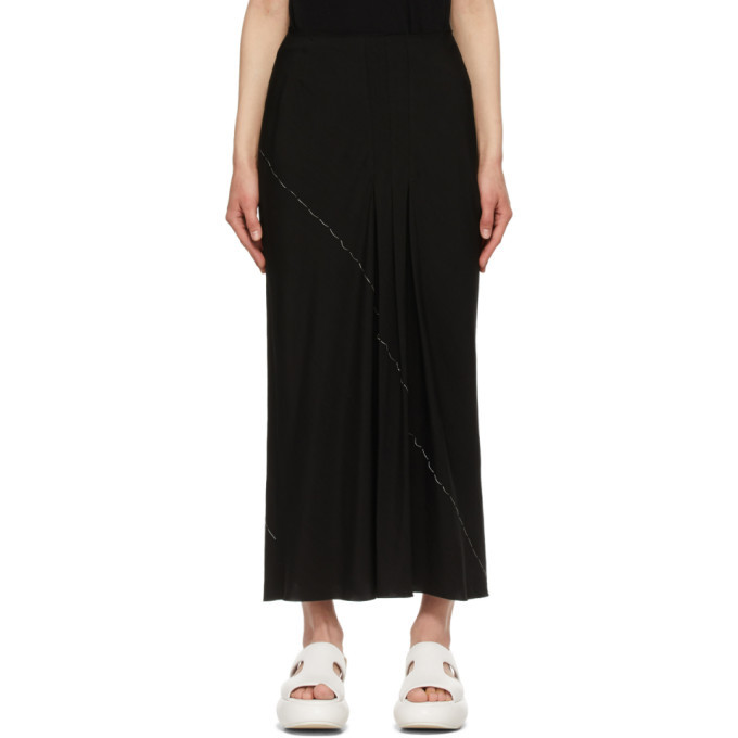 Yohji Yamamoto Black Tencel Bias Skirt Yohji Yamamoto