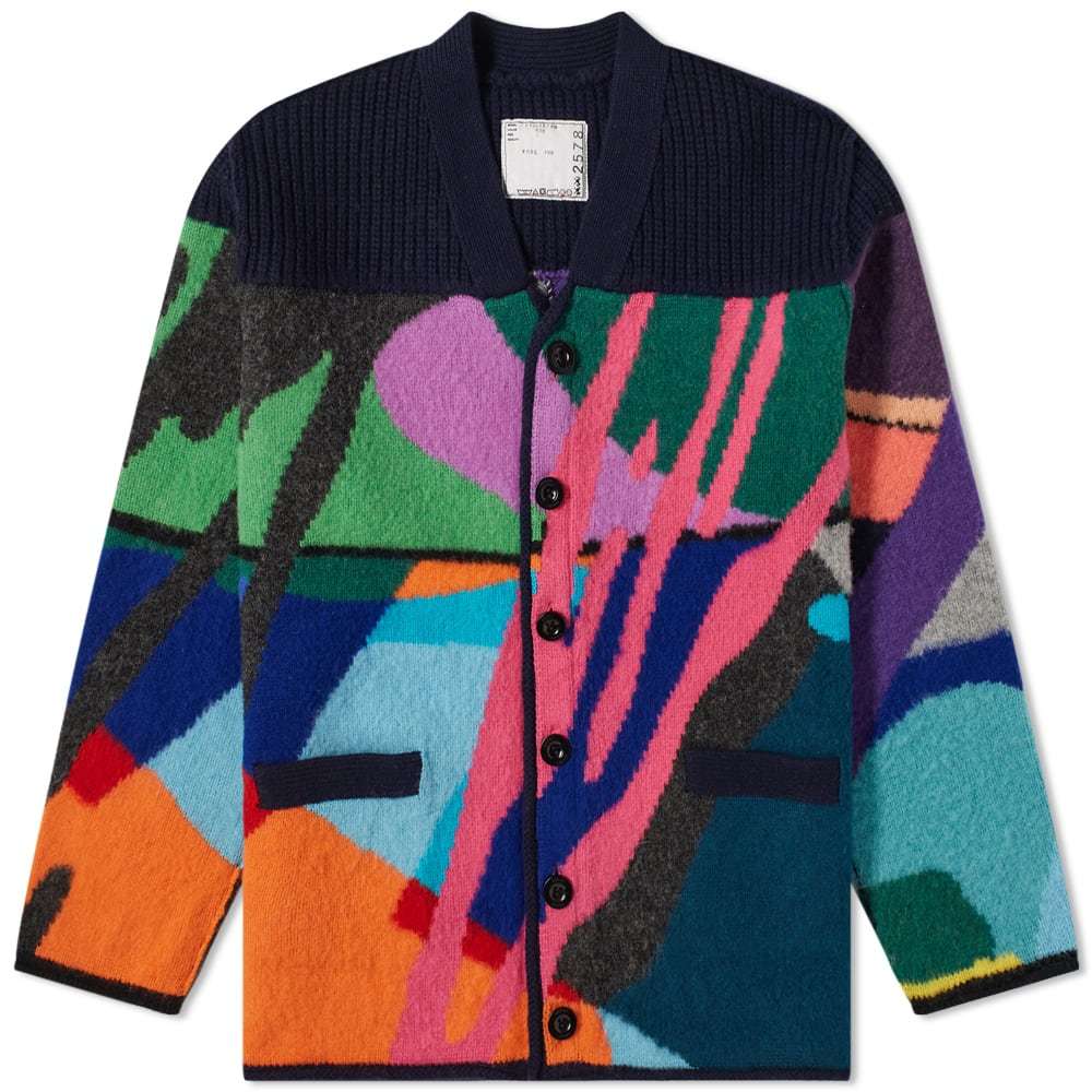 Sacai x Kaws Jacquard Cardigan Sacai