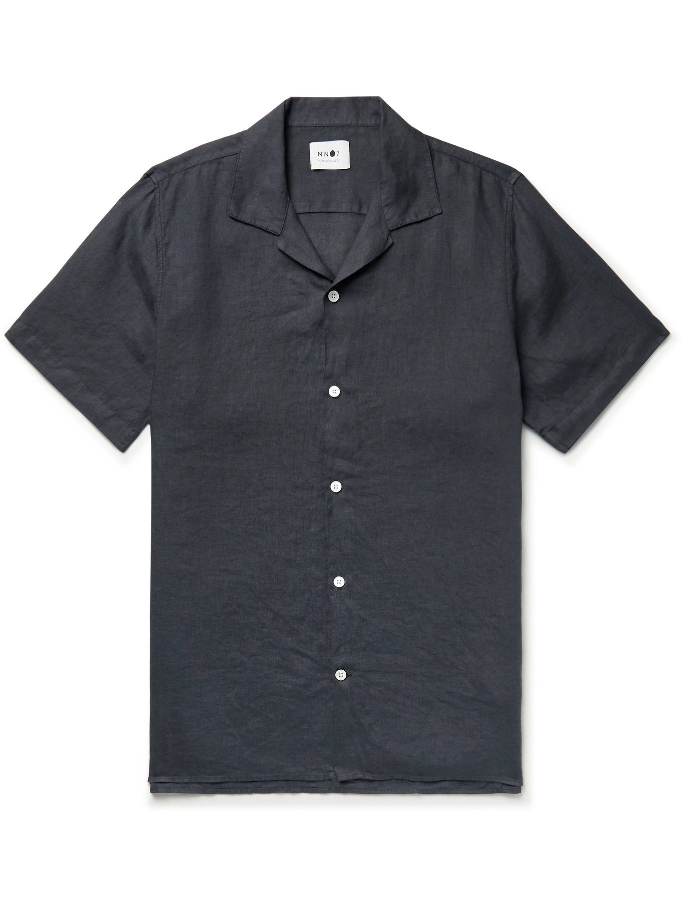 NN07 - Miyagi Camp-Collar Linen Shirt - Gray NN07