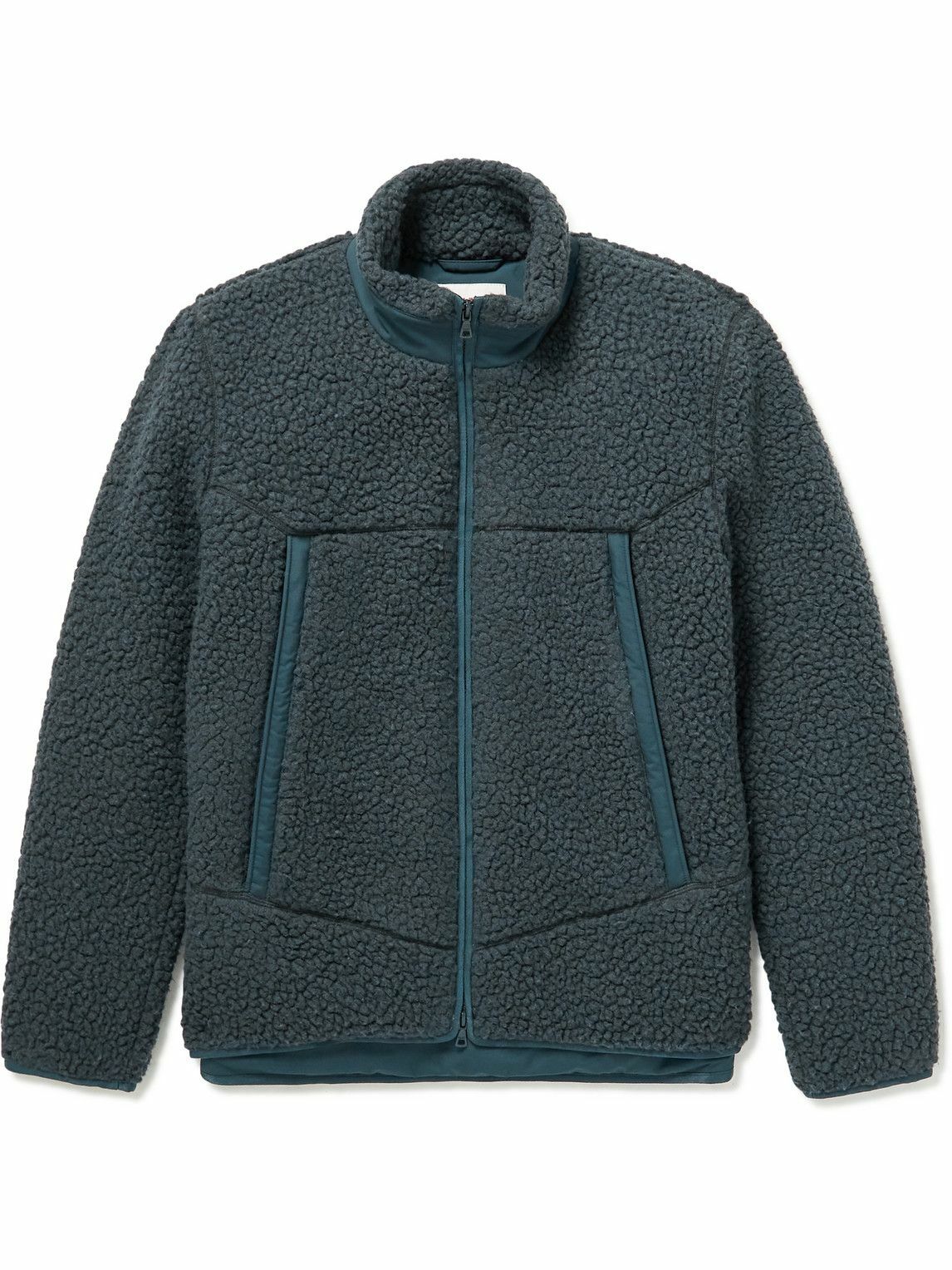 Orlebar Brown - Auster Shell-Trimmed Fleece Jacket - Blue Orlebar Brown