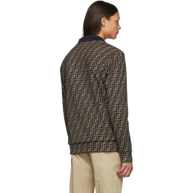 Fendi Brown and Black Forever Fendi Track Jacket Fendi
