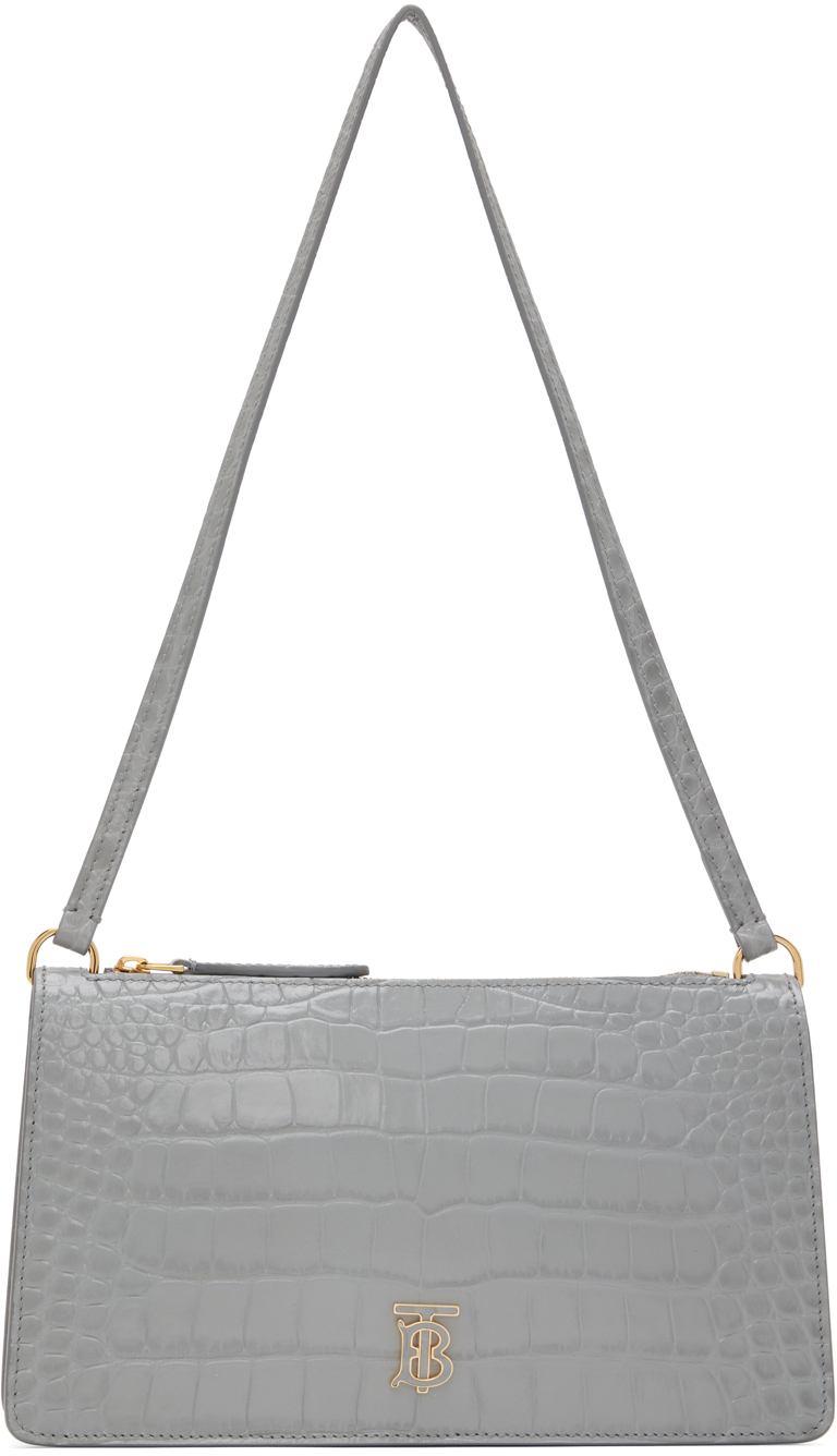 Burberry Gray Croc Bag Burberry