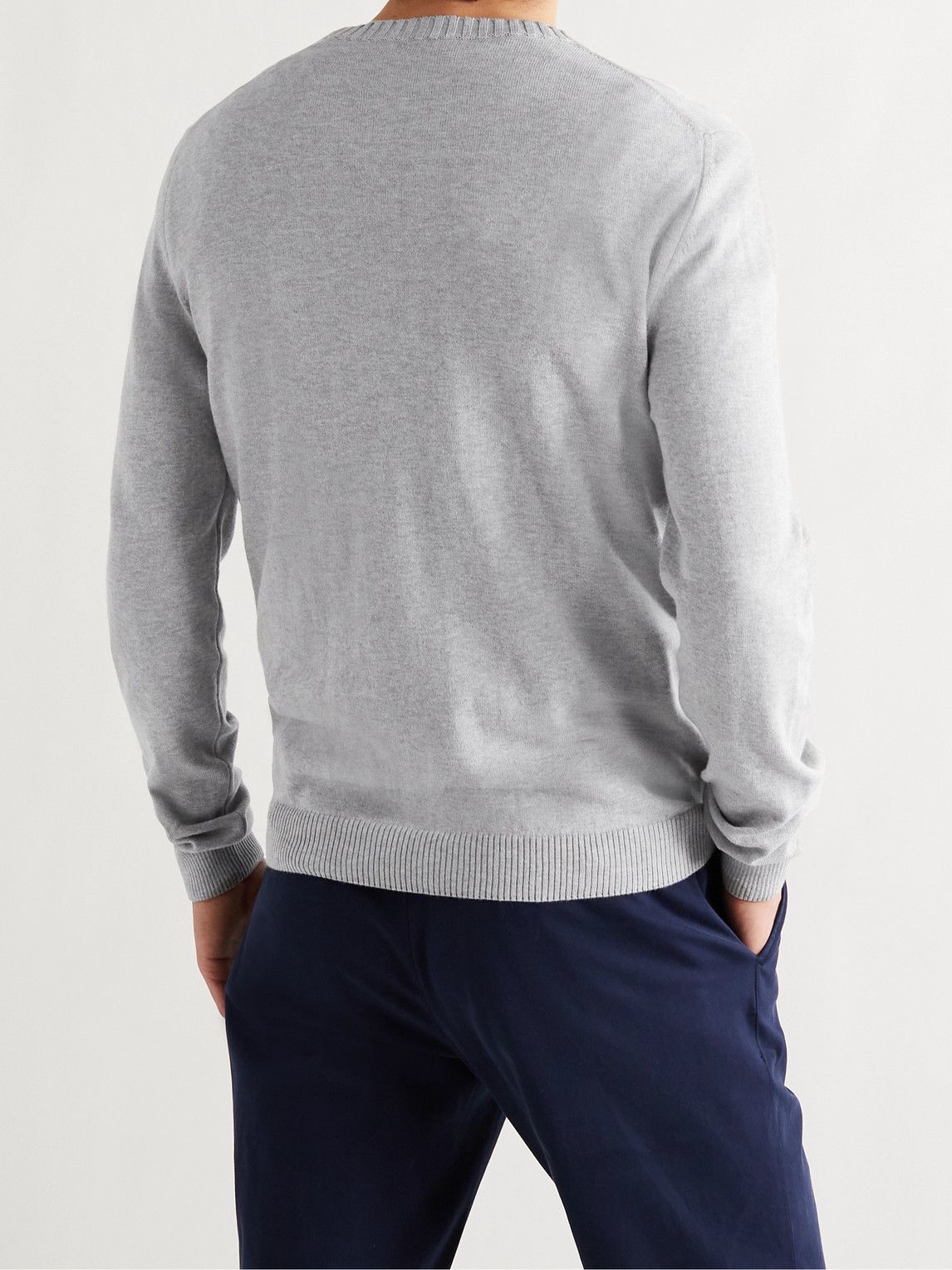 MP Massimo Piombo - Slim-Fit Cotton Sweater - Gray