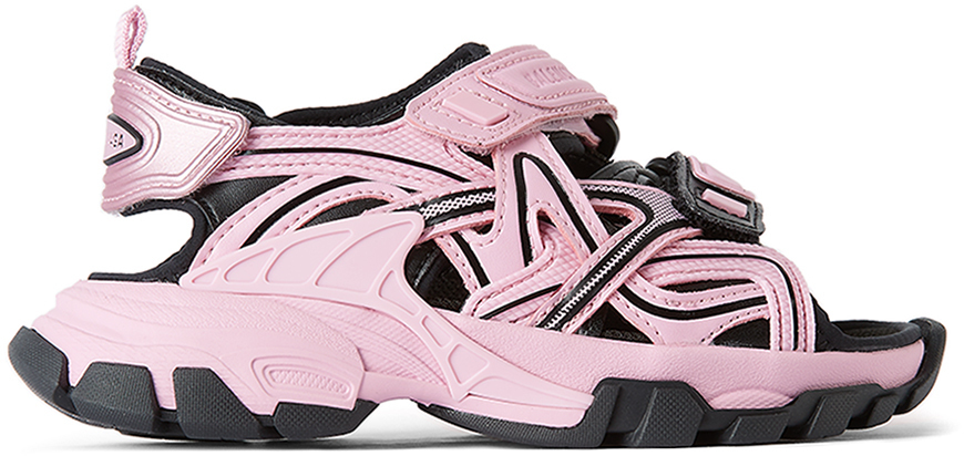 balenciaga pink track sandals