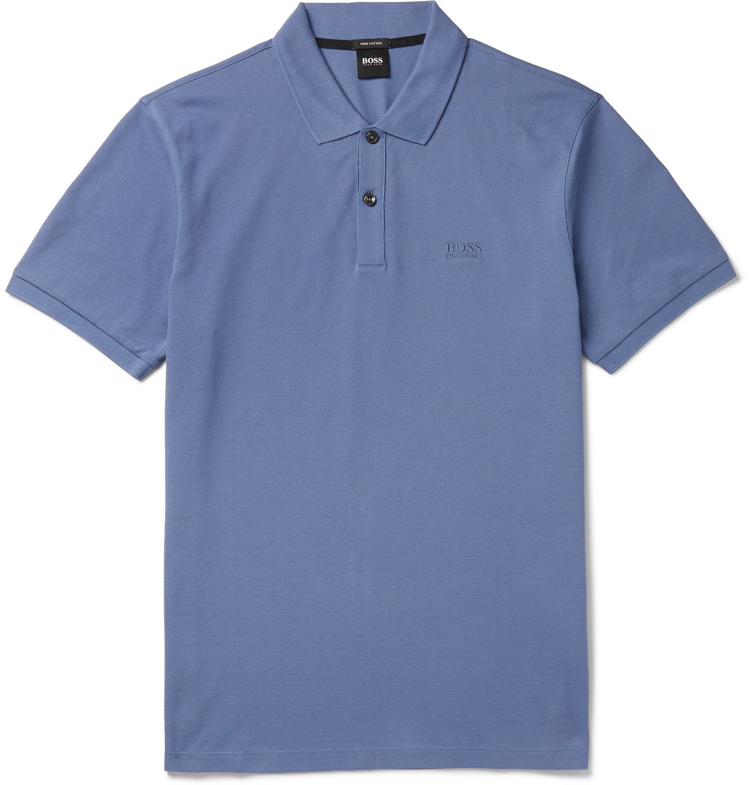 Hugo Boss Slim-Fit Cotton-Piqué Polo Shirt - Blue Hugo Boss