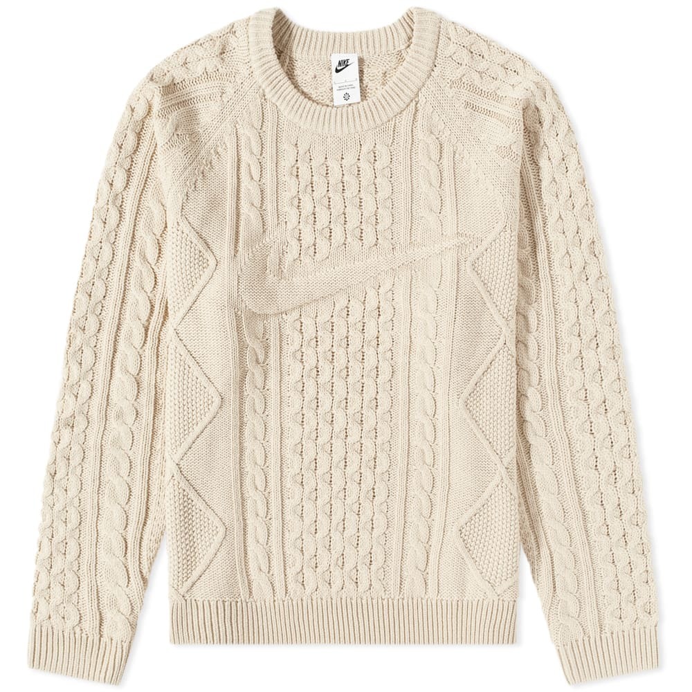 Nike Men's Life Cable Knit Sweater in Rattan Nike