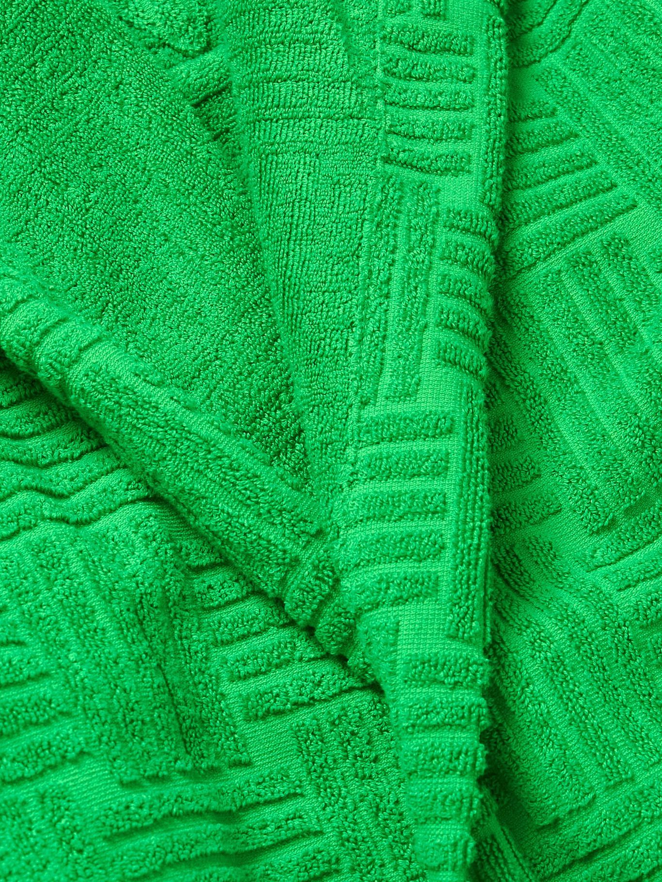 Bottega Veneta - Intrecciato Cotton-Terry Hooded Robe - Green 