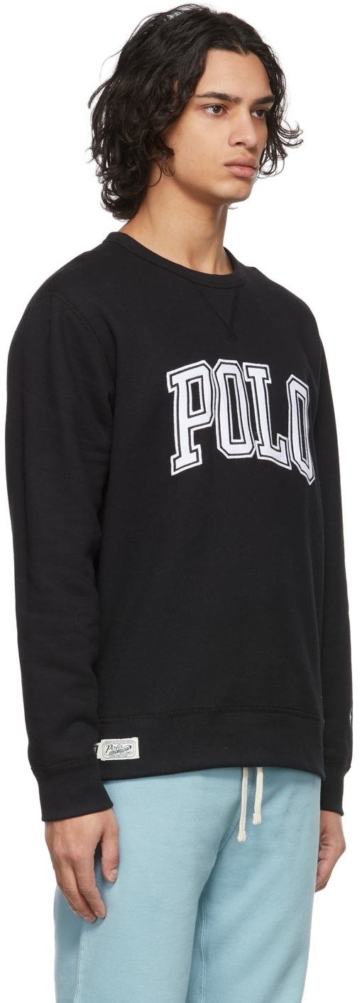 Polo Ralph Lauren Black RL Fleece Logo Sweatshirt