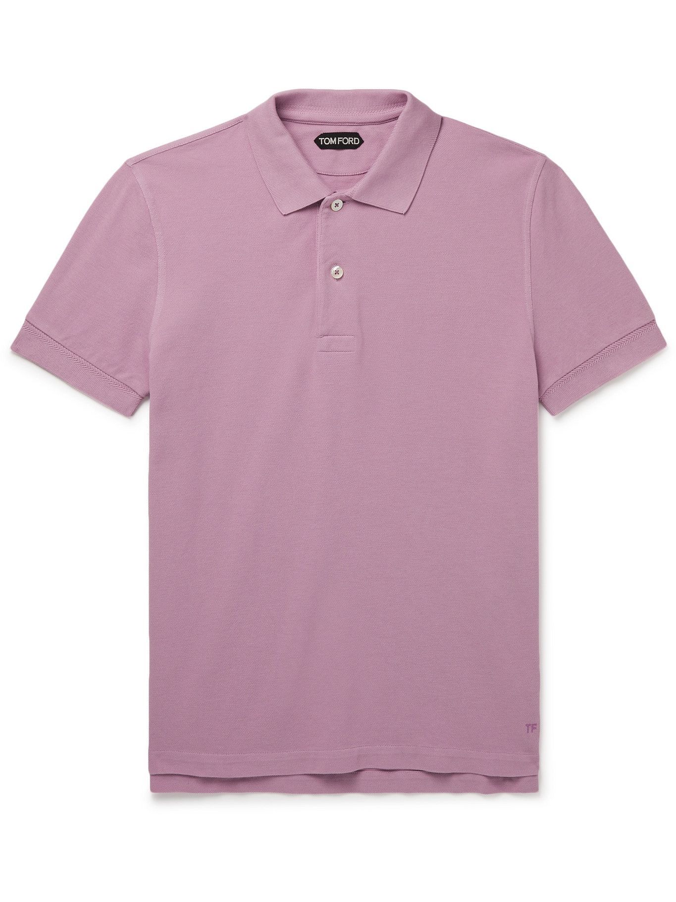 TOM FORD - Cotton-Piqué Polo Shirt - Purple TOM FORD