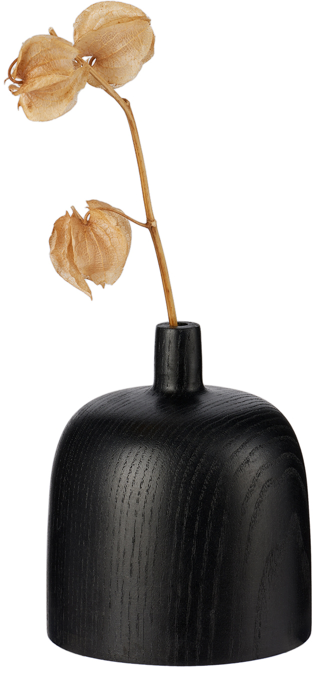 Whirl & Whittle Black Zai Short Vase