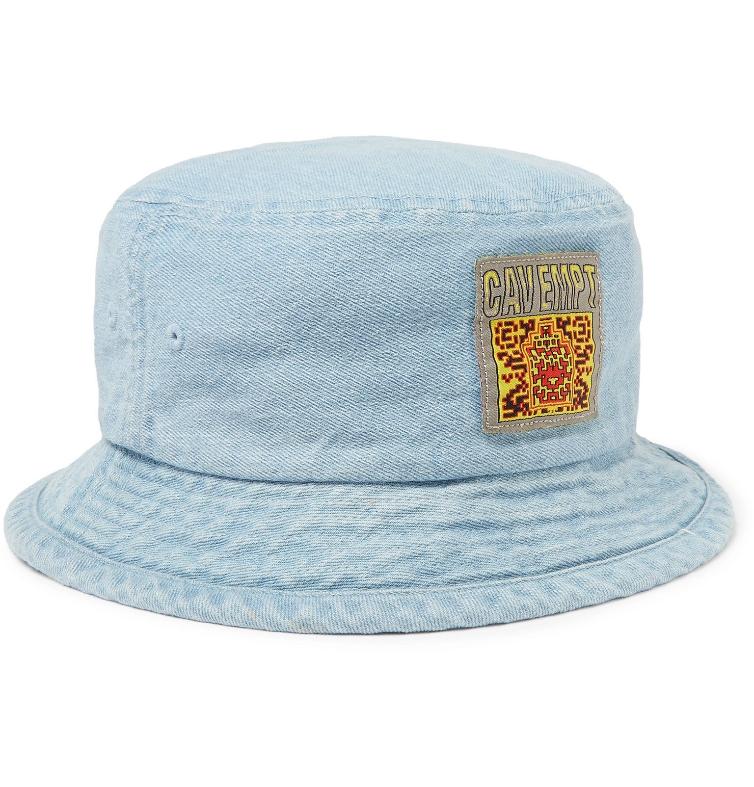 Cav Empt - Logo-Appliquéd Denim Bucket Hat - Blue Cav Empt