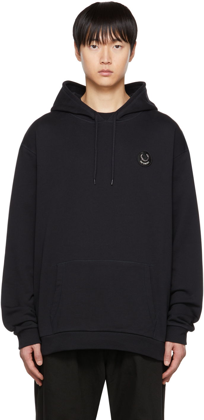 Photo: Raf Simons Black Fred Perry Edition Patch Hoodie