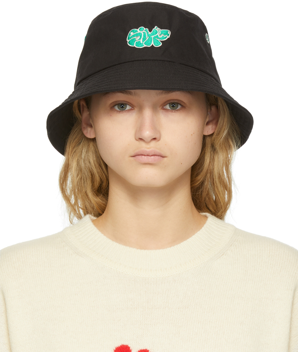 SJYP SSENSE Exclusive Black Sam By Pen Edition Bucket Hat SJYP