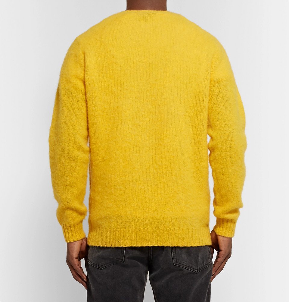 Officine Generale - Shetland Wool Sweater - Men - Yellow Officine Generale